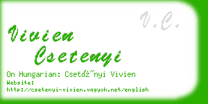 vivien csetenyi business card